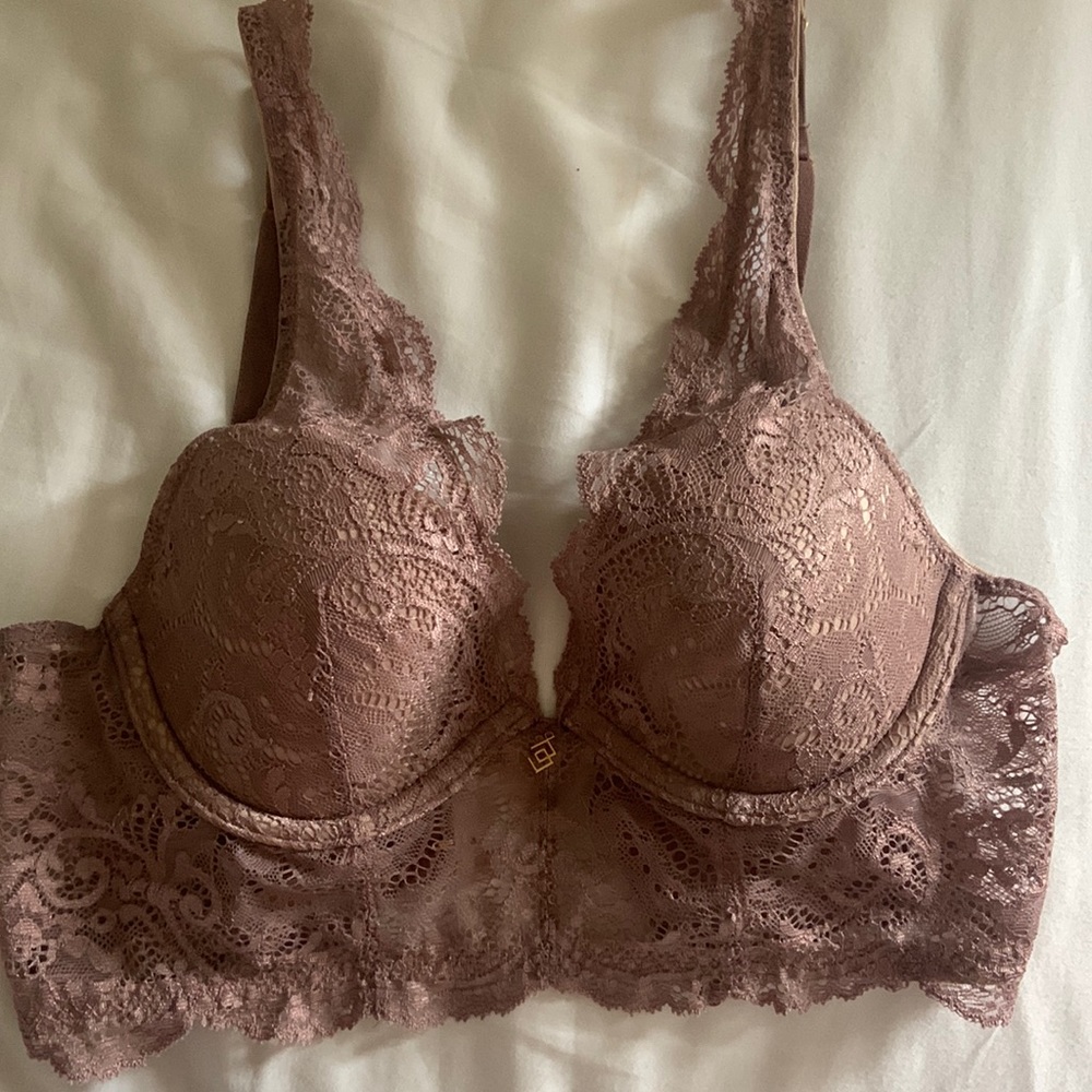 Longline Lace Plunge Bra